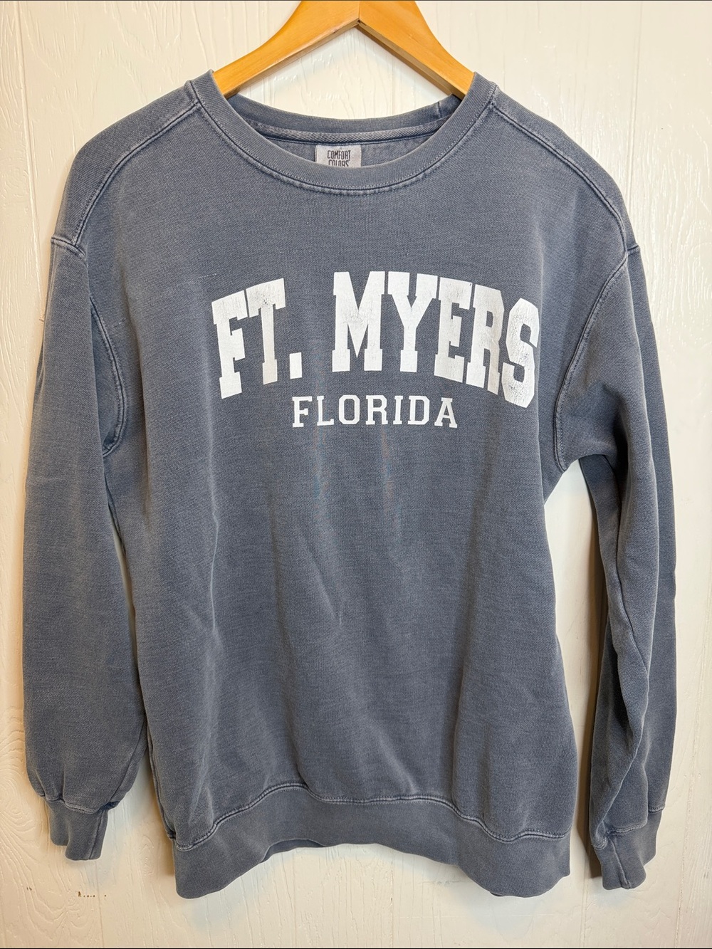 Comfort Colors Men's Ft. Myers Crewneck Sweatshirt - Slate Blue